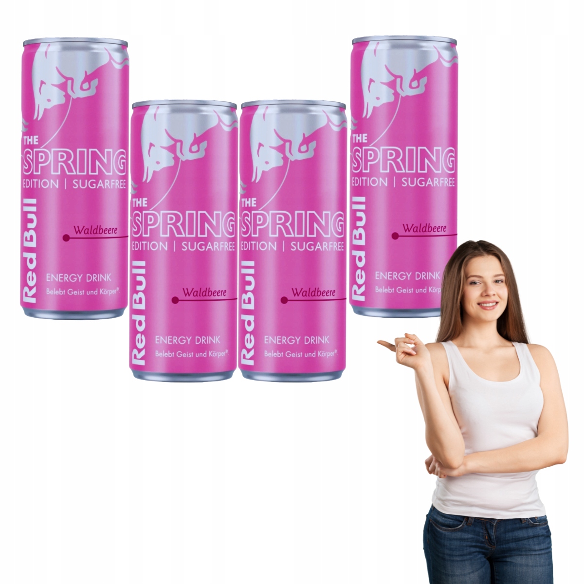 Red Bull THE SPRING EDITION/ BEZ CUKRU DZIKA JAGODA 4x 250