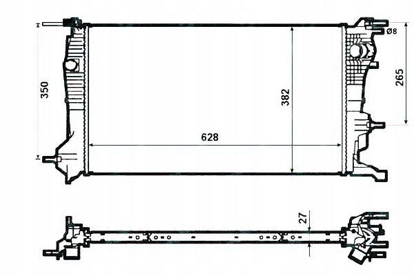 NRF53963 CHŁODNICA RENAULT MEGANE III 08- SCENIC 0 Producent części NRF