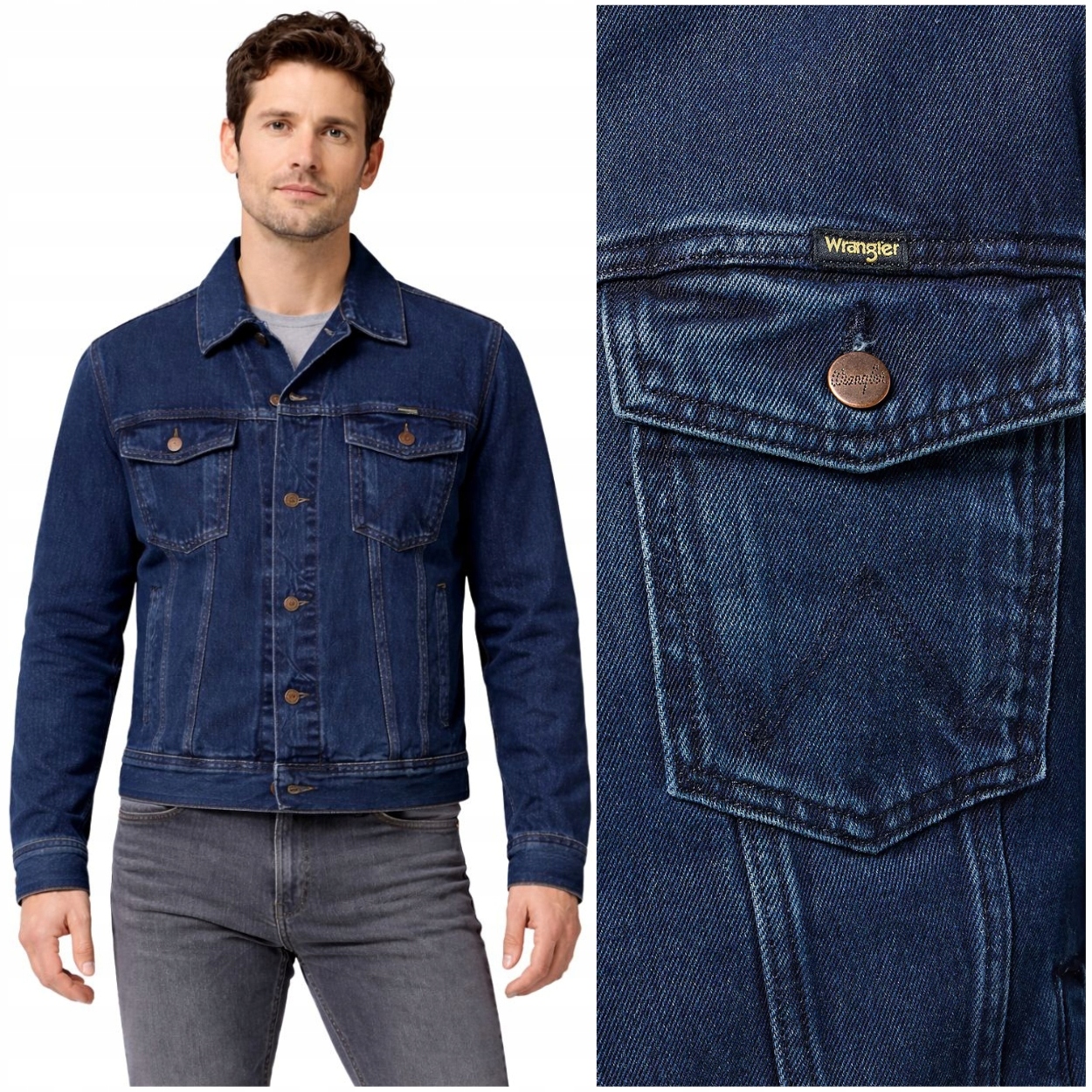 Wrangler Authentic Jacket pánská džínová bunda katana bez streče L