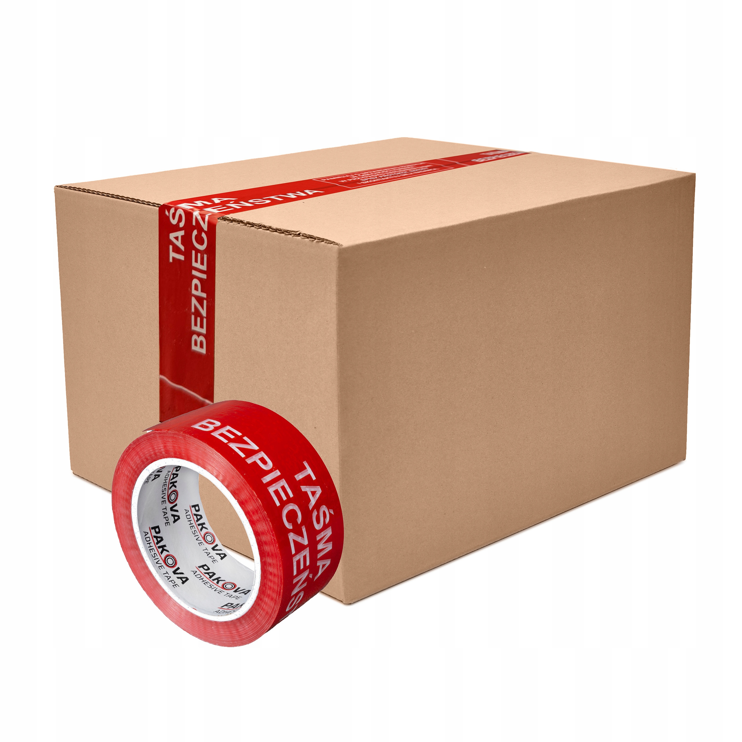 Taśma Pakowa Bezpieczeństwa 48/100y Długa Pakova Zestaw 36szt
