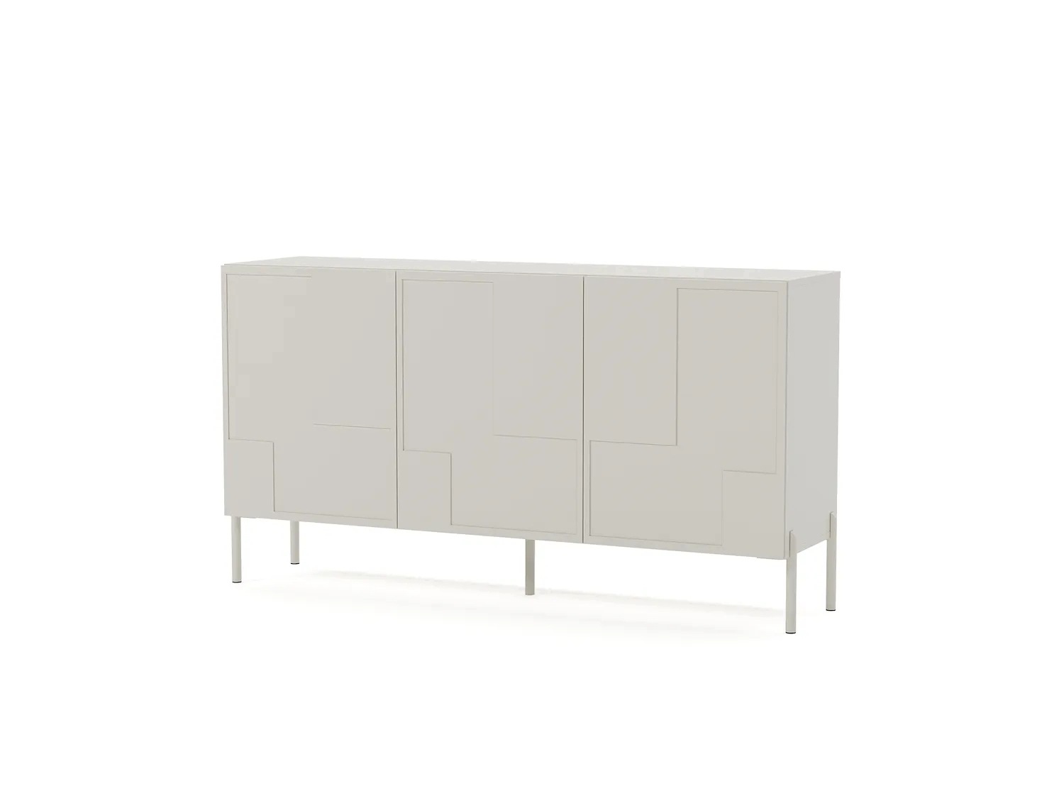 Komoda do Salonu 3-Drzwiowa Kaszmir Mdf Push to Opern Modern Sinora Royla