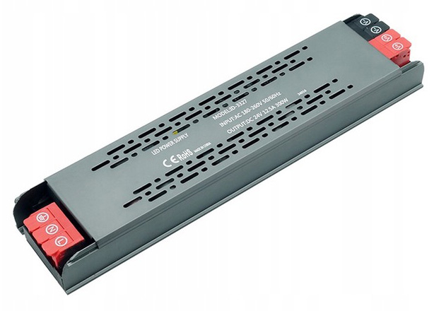 Profesionální plochý napájecí zdroj 12V 25A Výkonný 300W IP20 Slim Led pásky