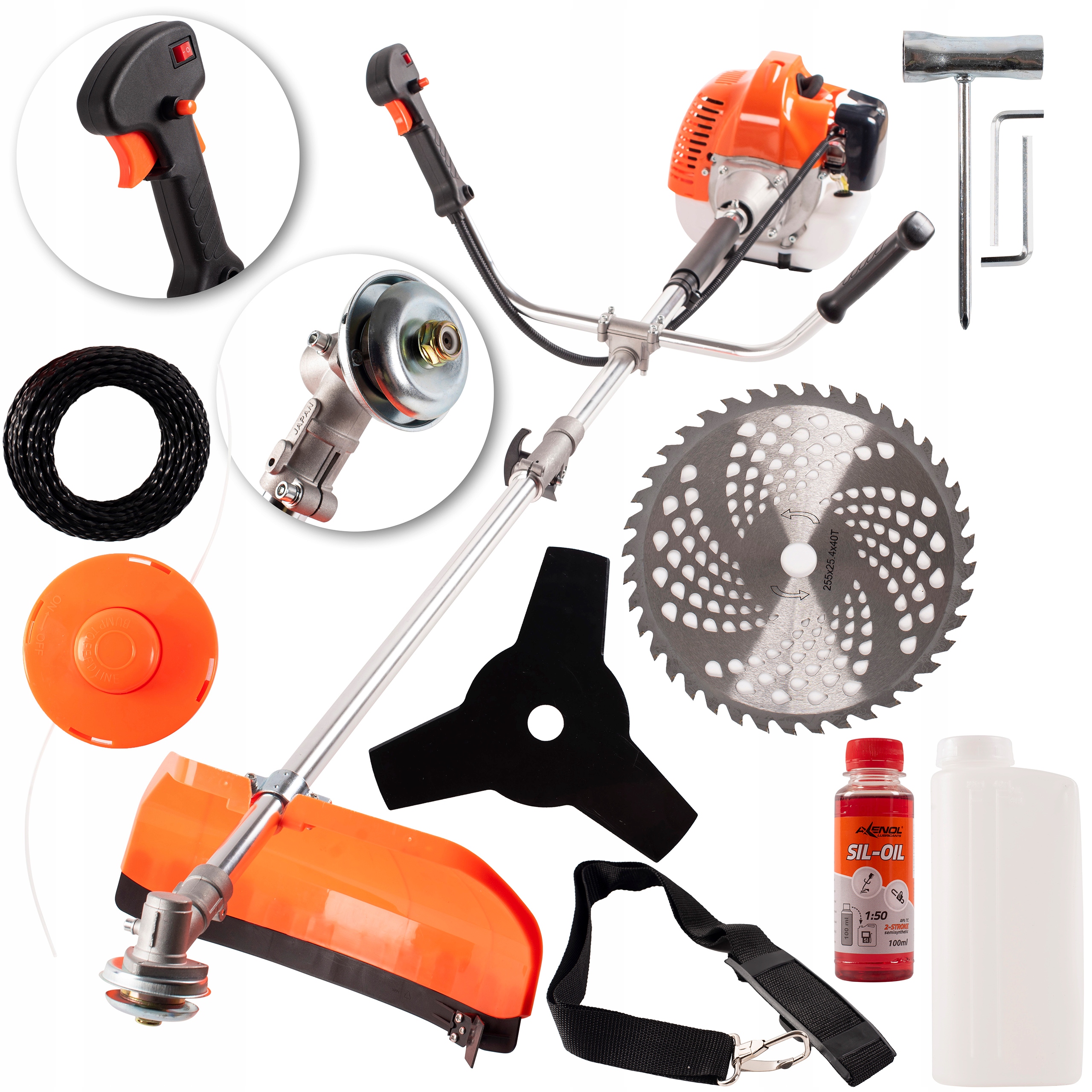 NJAMOCNIEJSZA KOSA SPALINOWA 7KM DZIELONA PODKASZARKA KOSIARKA WYKASZARKA