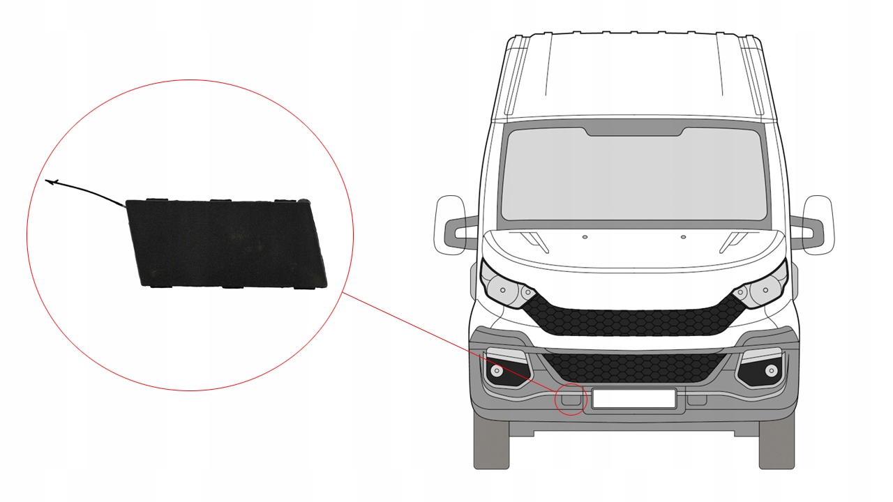 ZAŚLEPKA ZDERZAKA PRZÓD PRAWA IVECO DAILY VI 2014-2019