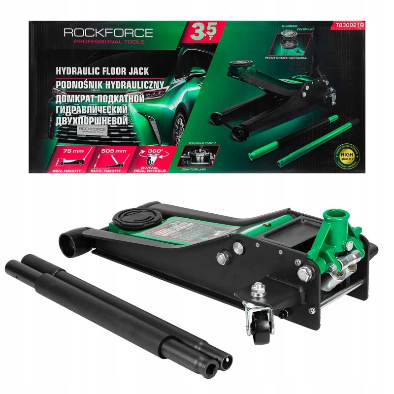 PODNOŚNIK NISKOPROFILOWY 75-505 mm LEWAREK ŻABA 3.5T