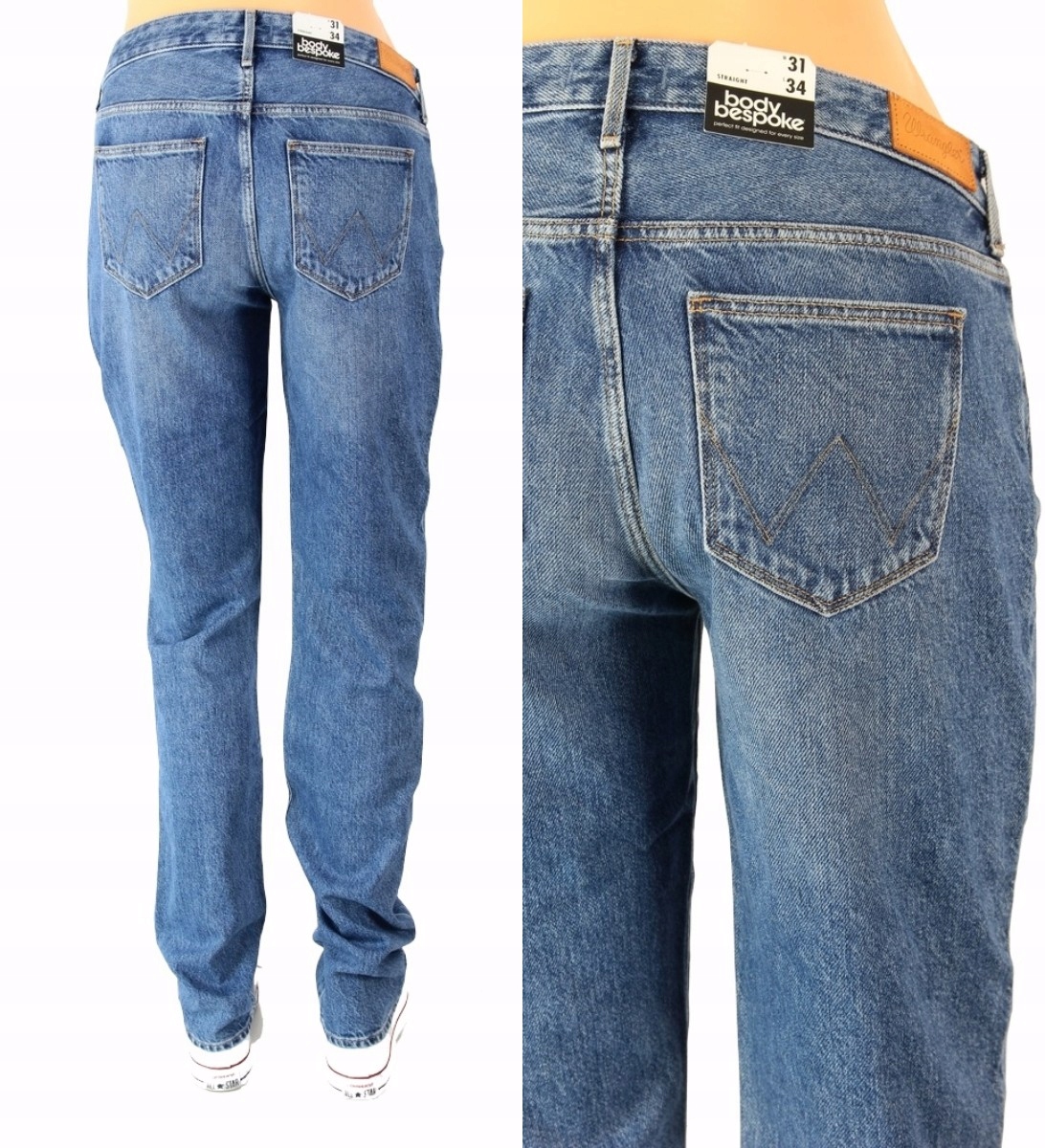 

Wrangler Straight Proste Jeansy W31 L34