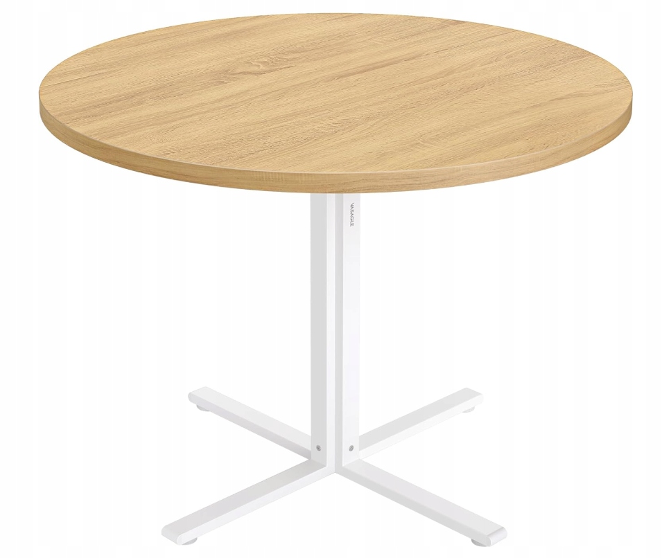 Okrúhly jedálenský stôl Vasagle 80 cm Zlatý dub Loft Kuchyňa Obývačka