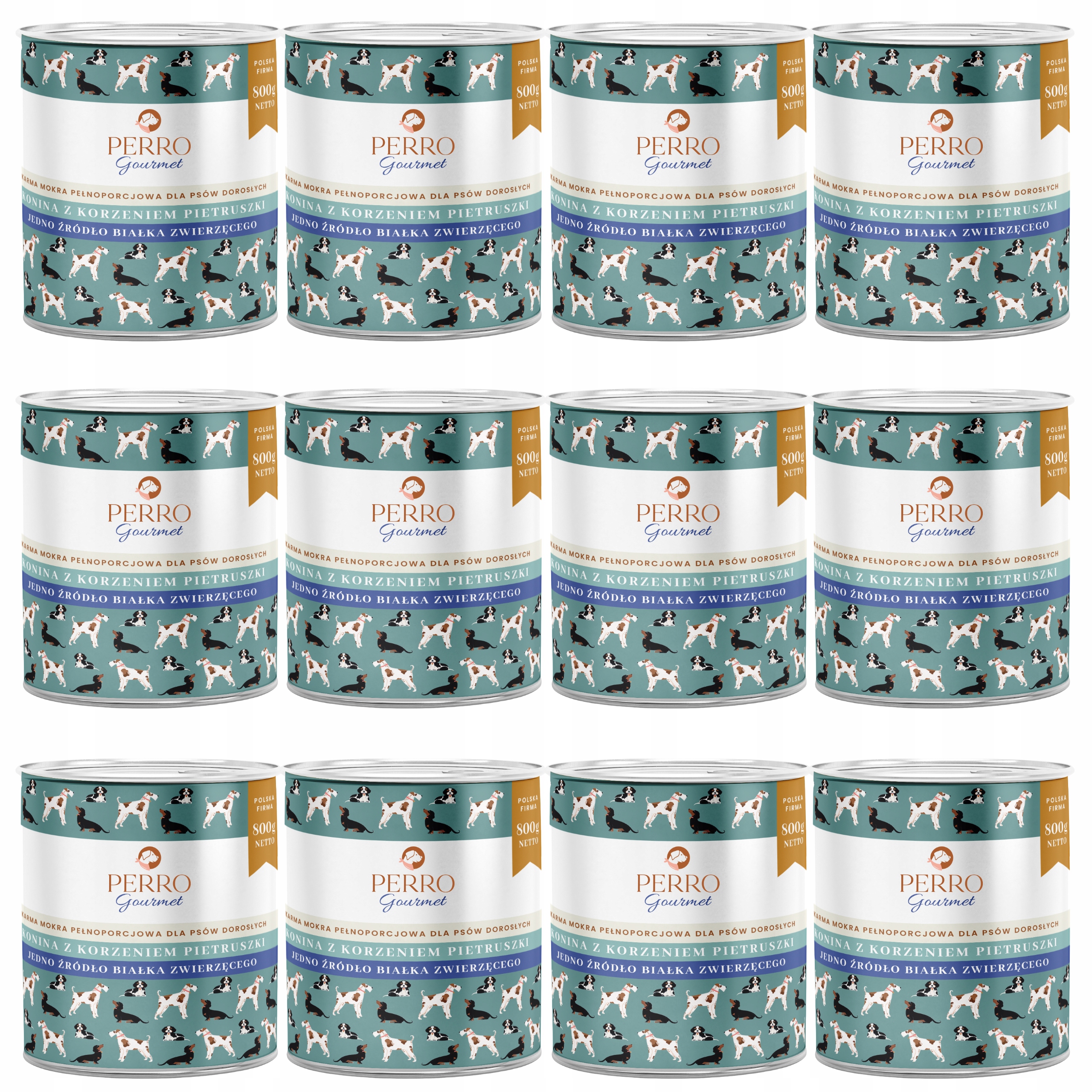 Levně Perro Gourmet Krmivo Konina s petrželovým kořenem 12 x 800 g