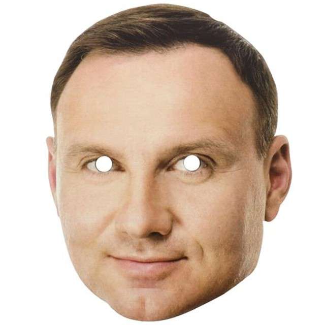 

polityczna maska papierowa Andrzej Duda prezydent