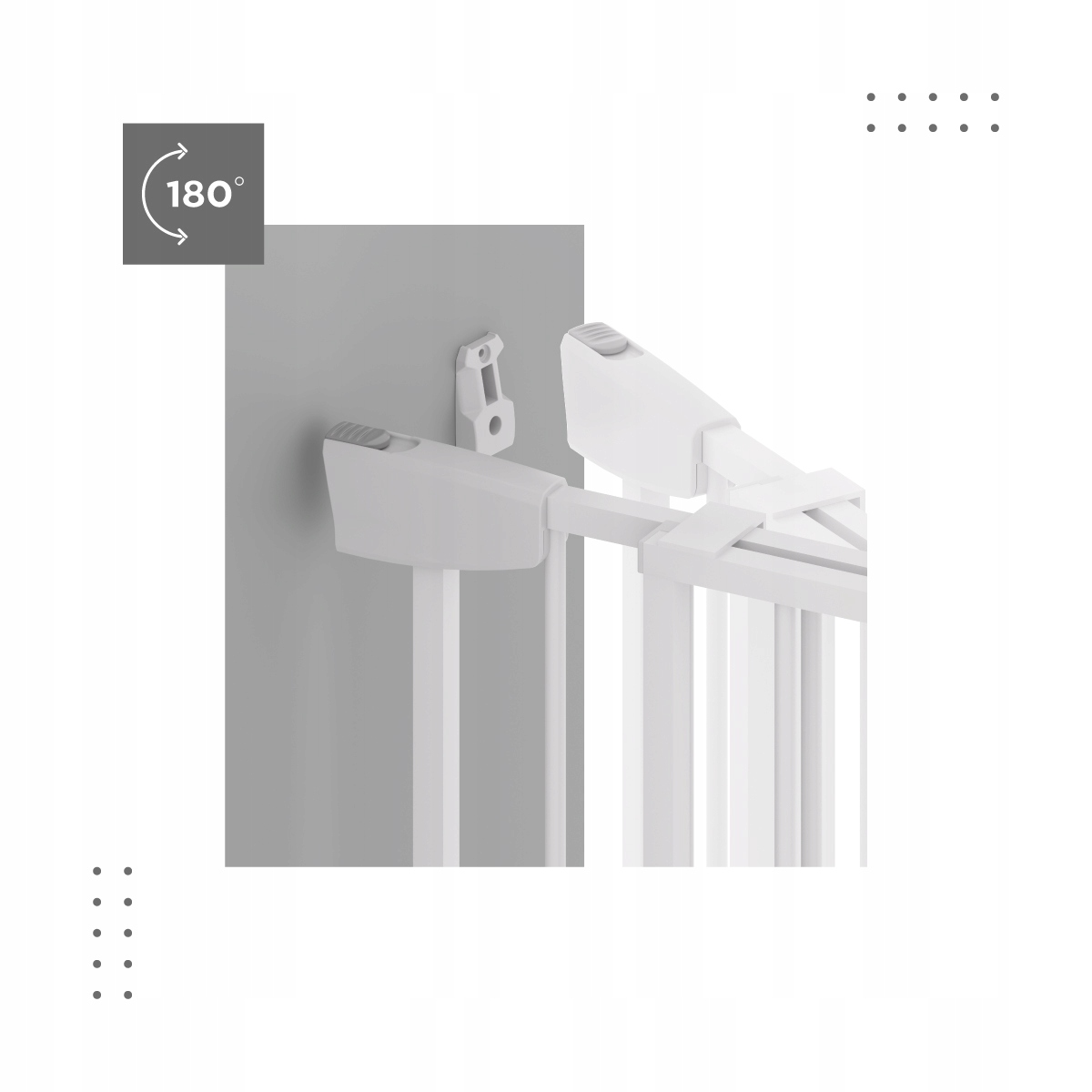 Barierka ZABEZPIECZAJĄCA Tulano Biała Na SCHODY I DO DRZWI 70–104 cm Kod producenta GUARDIAN 1.0