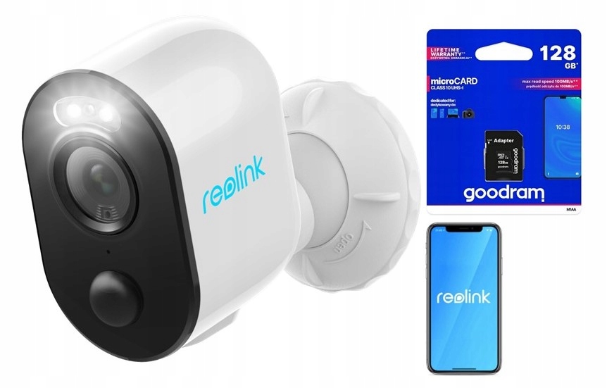 Kamera Reolink Argus B330 5MP vonkajšia WiFi batéria Karta 128GB