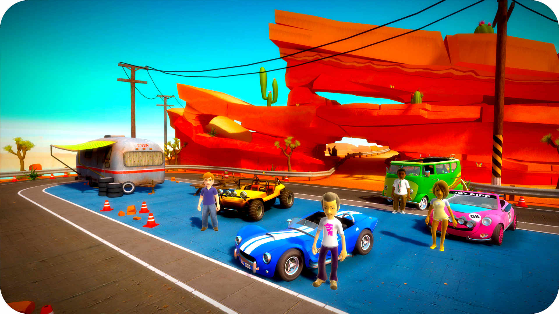 zabawna gra wyścigowa dla dzieci XBOX 360 KINECT JOY RIDE Po Polsku PL Tryb gry multiplayer singleplayer