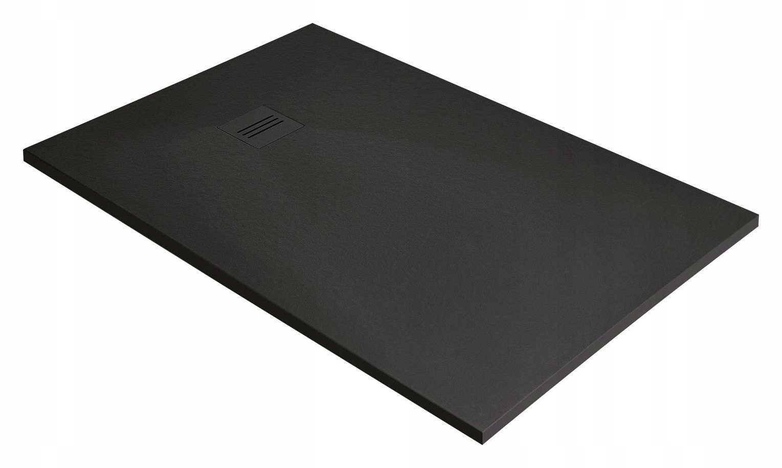 Brodzik z konglomeratu czarny 160x90 cm Kyntos F