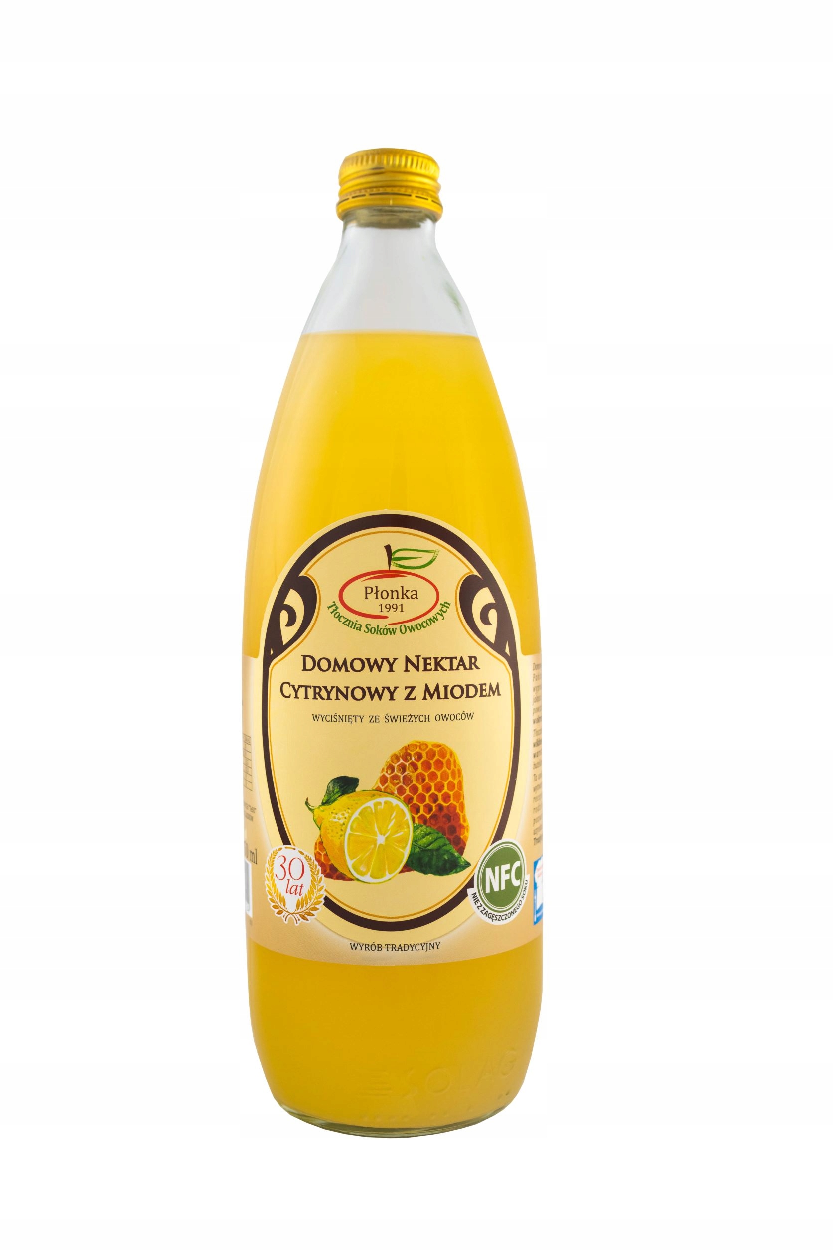 Nektar Cytrynowy Z Miodem Tłoczony 850ml Miód 6 sztuk