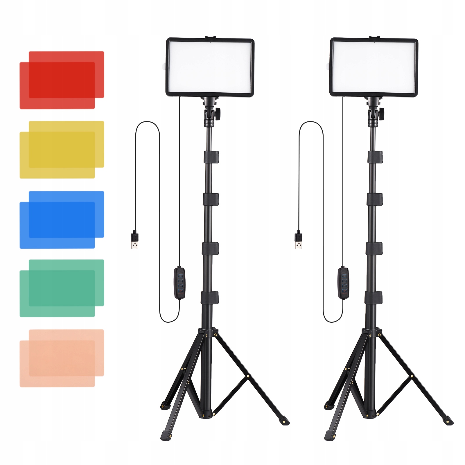 2 Pack USB LED Video Lights Kit Bi-Color