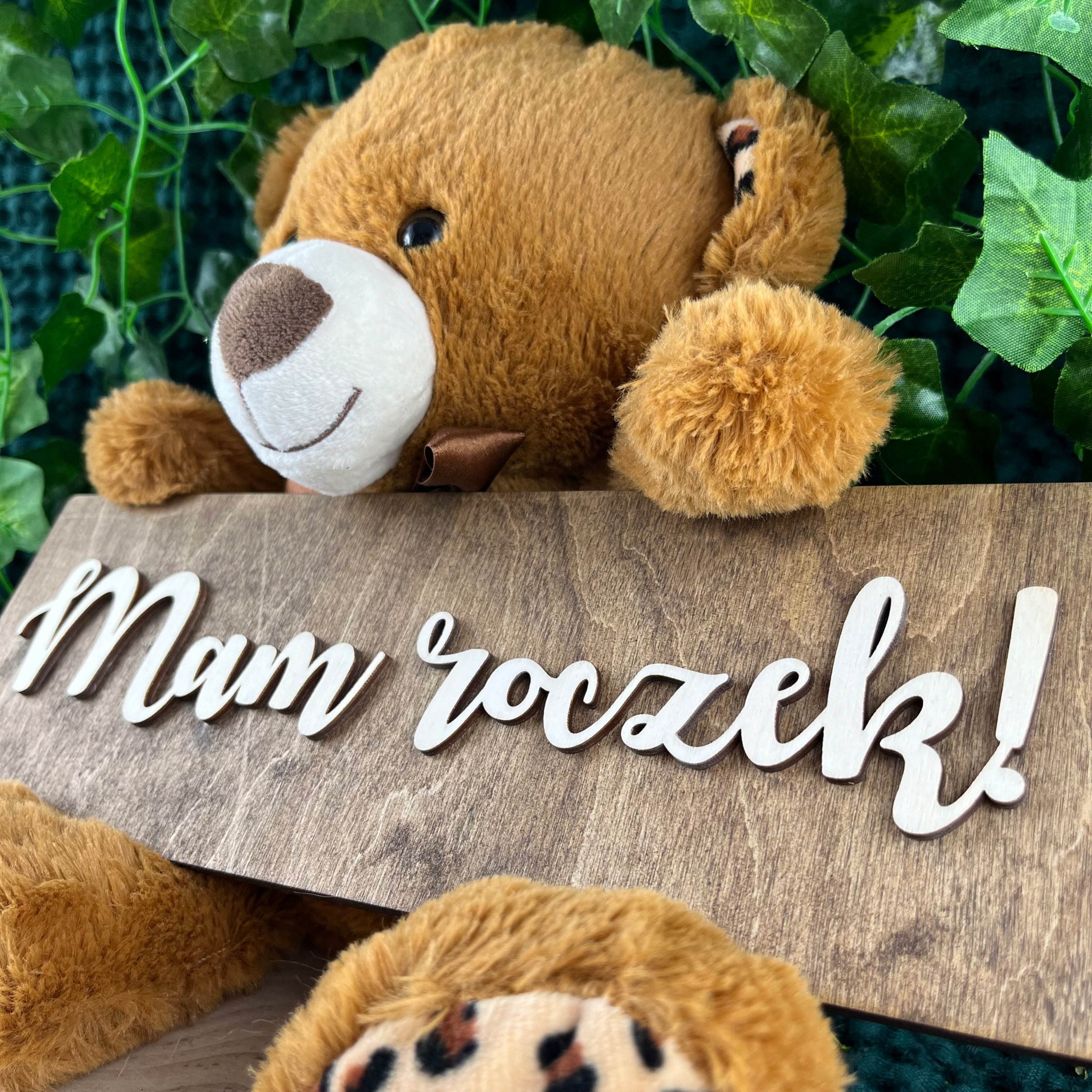 Drewniana tabliczka napis MAM ROCZEK rekwizyt Model Tabliczka z napisem Mam roczek