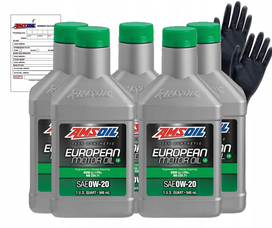 Motorový olej Amsoil European Motor Oil 0W-20 sada 5 ks