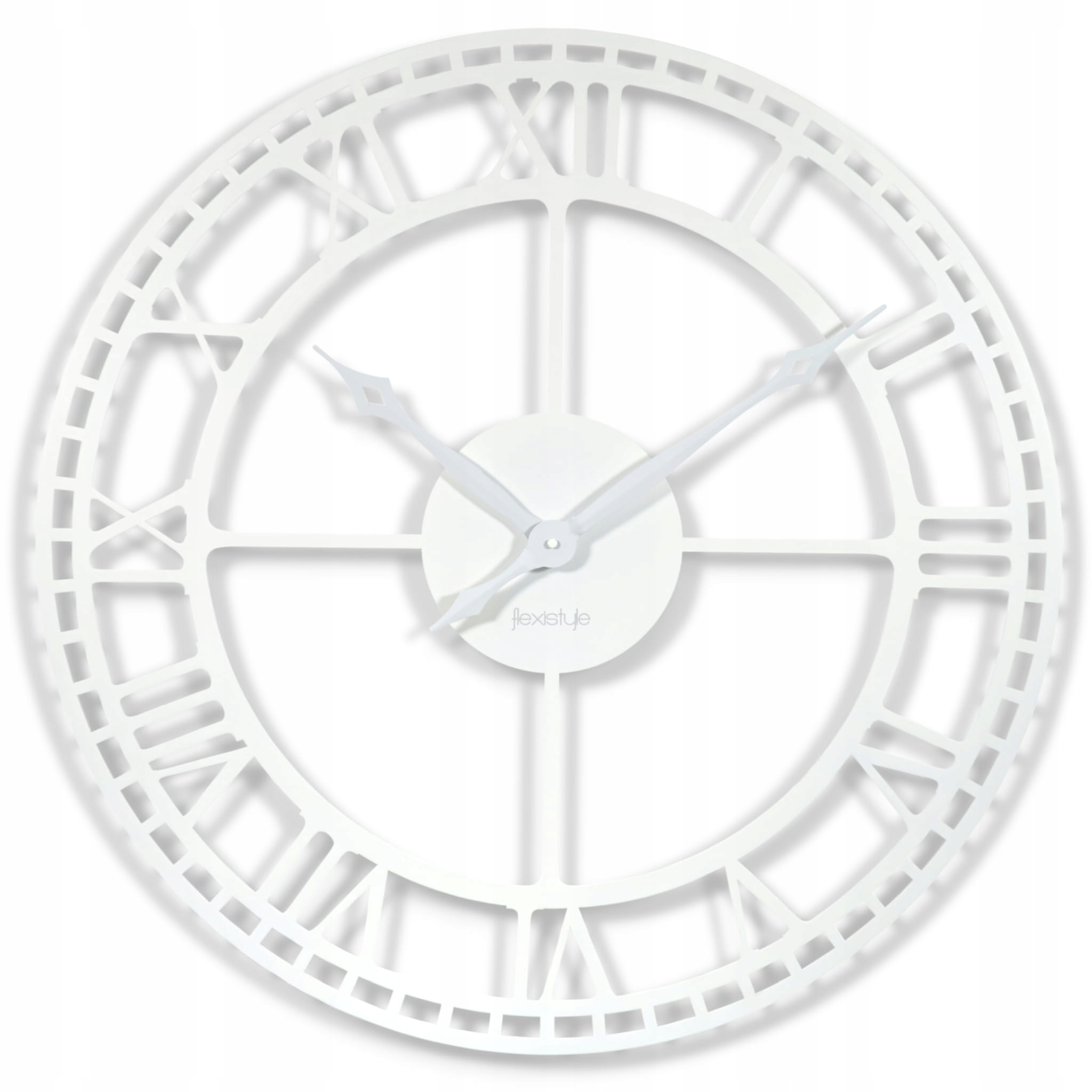 Kovové nástenné hodiny z21a-2-2-x 80cm, biela