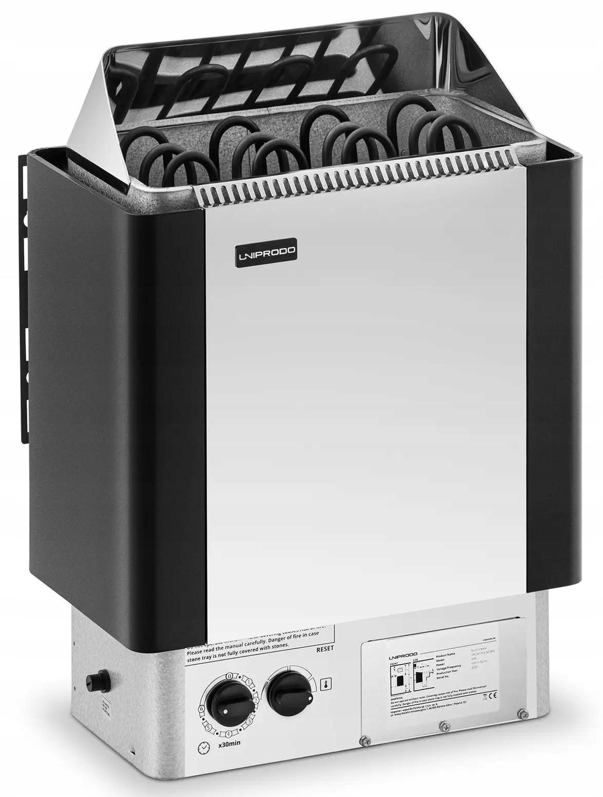 Kamna 9 kW s otočnými knoflíky Uniprodo UNI_SAUNA_S9.0KW 10250219