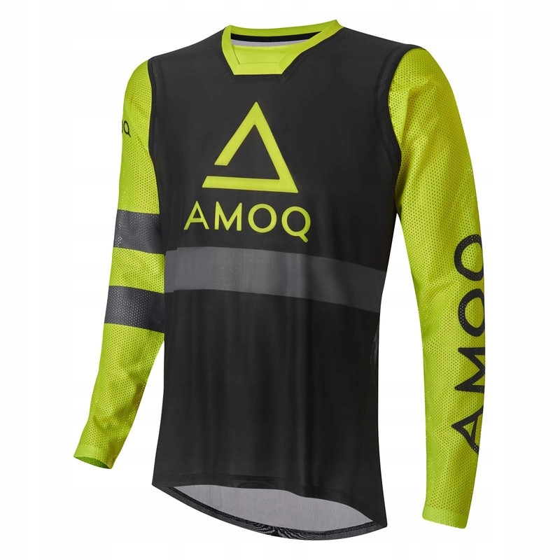 Mikina Na Crossa Quada Amoq Airline Mesh Black/hivis (L) 23240304-3
