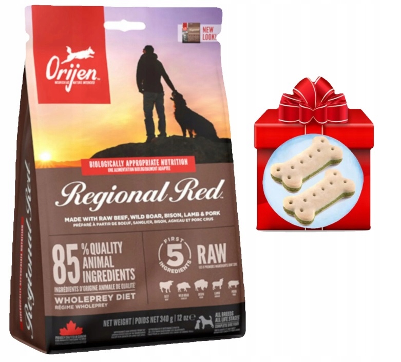 Orijen regional red dog 2kg +prezent
