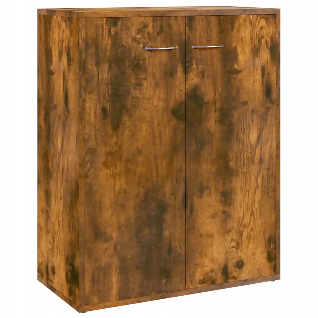 Minimalistická skříňka z dřevěného materiálu, kouřový dub