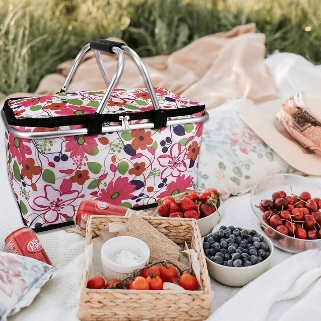 KOSZ TERMICZNY SKŁADANY TURYSTYCZNY NA ZAKUPY PLAŻĘ 30L + 3WKŁADY Marka Mimport