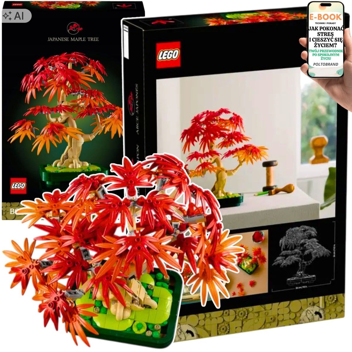 Lego Kwiaty Zrelaksuj Budowaniu Bonsai Klon Dla Niej EBOOK-1