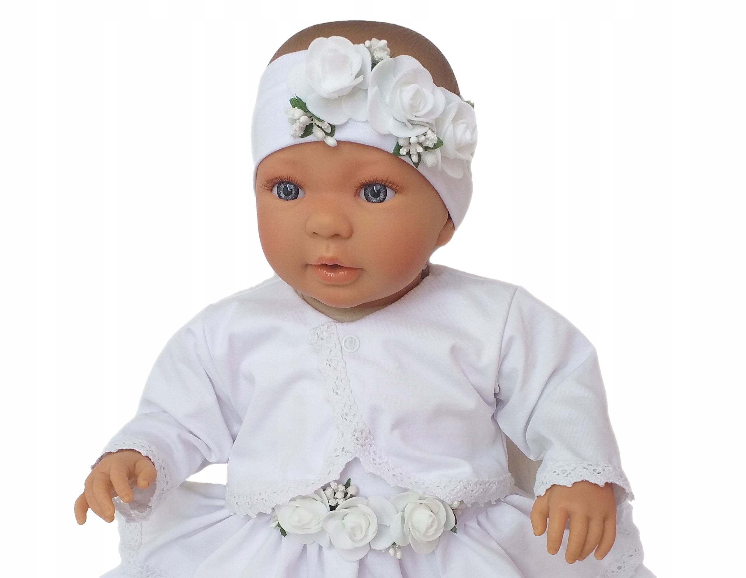 BOLERKO DO CHRZTU BAWEŁNIANE BIAŁE R.80