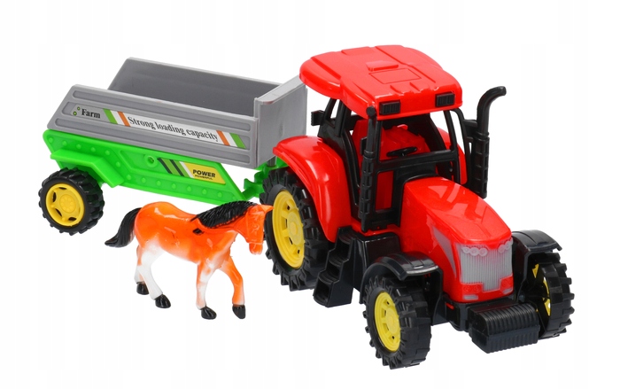 

Traktor z przyczepą i koniem 2649