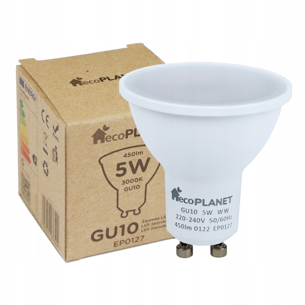 

Żarówka Led 5W GU10 IP20 do opraw sufitowych