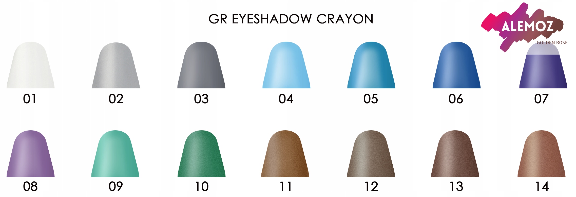 GOLDEN ROSE WODOODPORNY CIEŃ W KREDCE 2,4 G NR 03 Wykończenie satynowe