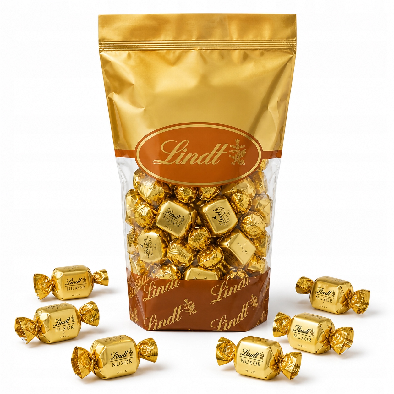 Lindt Nuxor Milk Praliny z Mlecznej Czekolady z Orzechami Laskowymi 500 g
