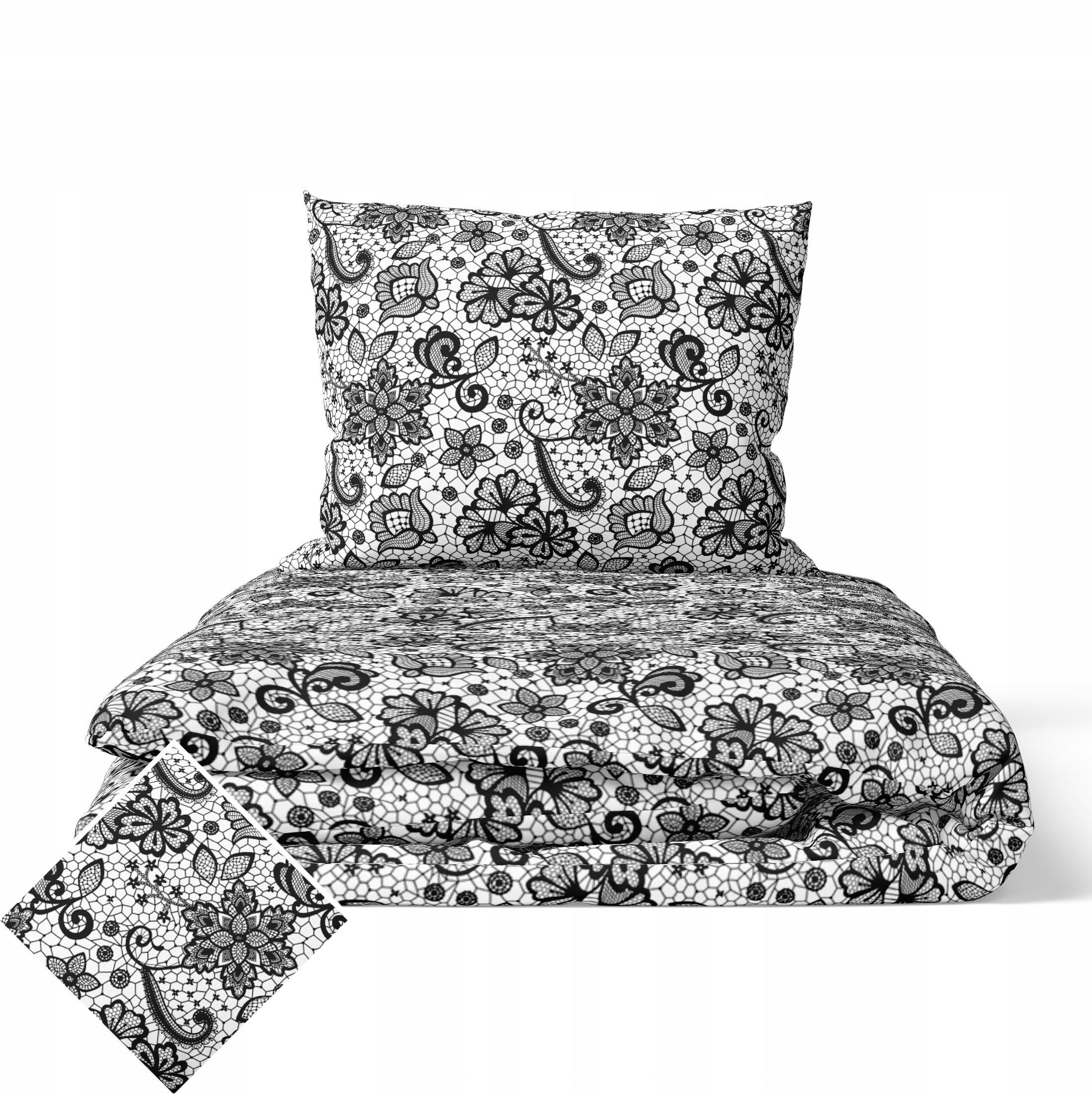 Sada Povlečení 160x200 2x70x80, 100% Bavlna, 140 g/m2, vzor: Krajka