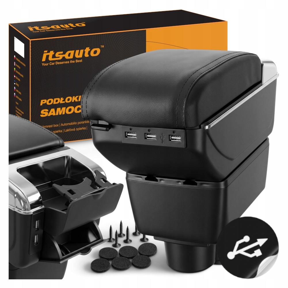 Područka Do Auta Určená Pro Dacia Duster 2 II 2018-2023 Usb Černá
