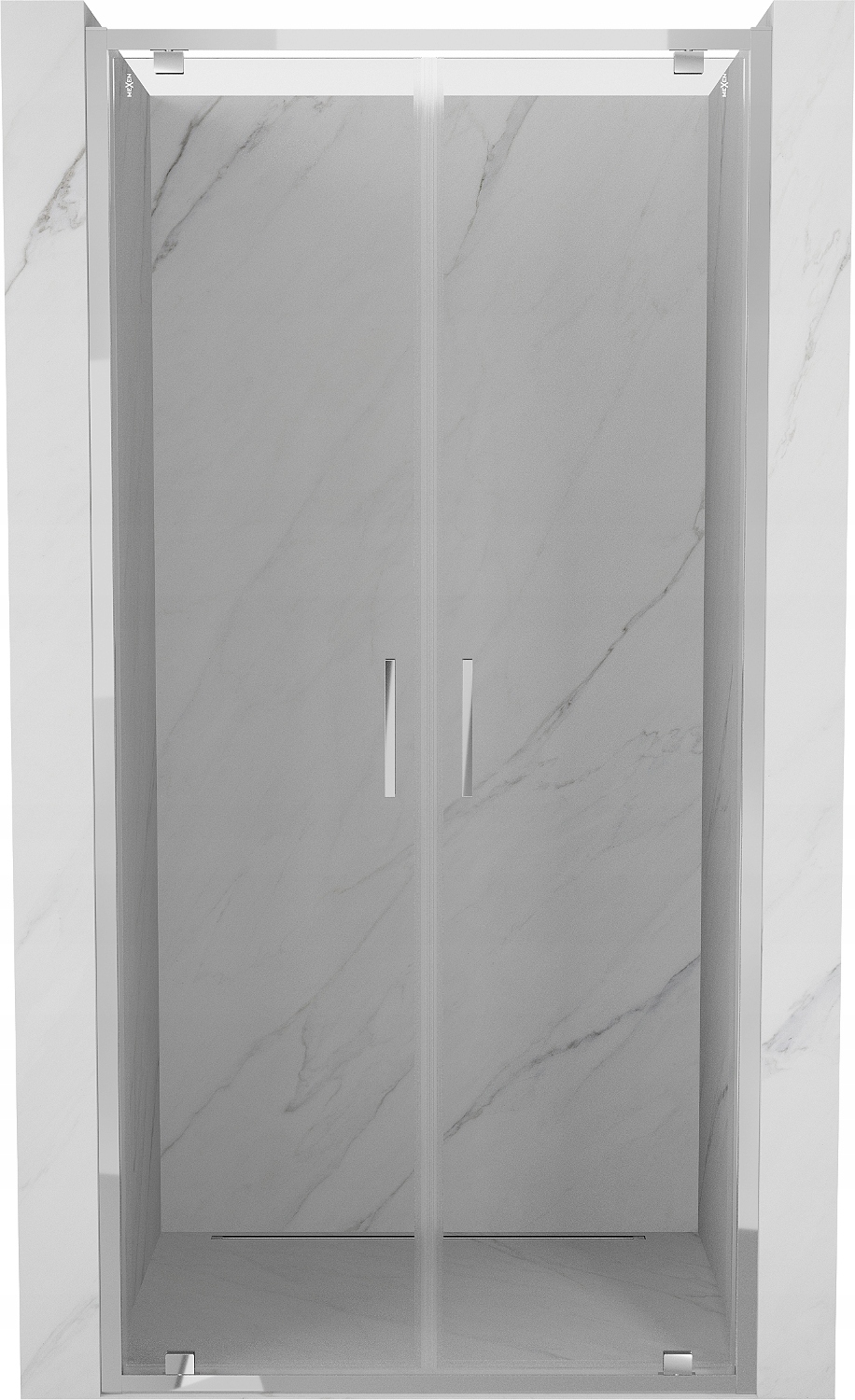 Mexen Exo Drzwi Prysznicowe Podwójne Uchylne 80 CM 6mm Chrom