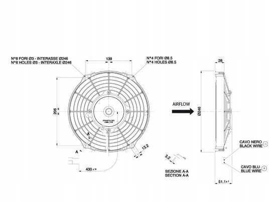 VA07-AP12/C-31A - 24 В ВСАСЫВАЮЩИЙ ВЕНТИЛЯТОР ОЖОГ VA07-BP7 / C-31A