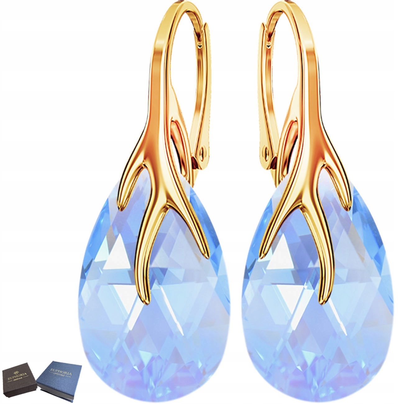 Zlaté Stříbrné Náušnice 925 Závěsné stříbrné šperky pro manželku jako Dárek