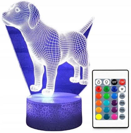

Lampa 3D Led Szczeniak Labrador Retriever Pies
