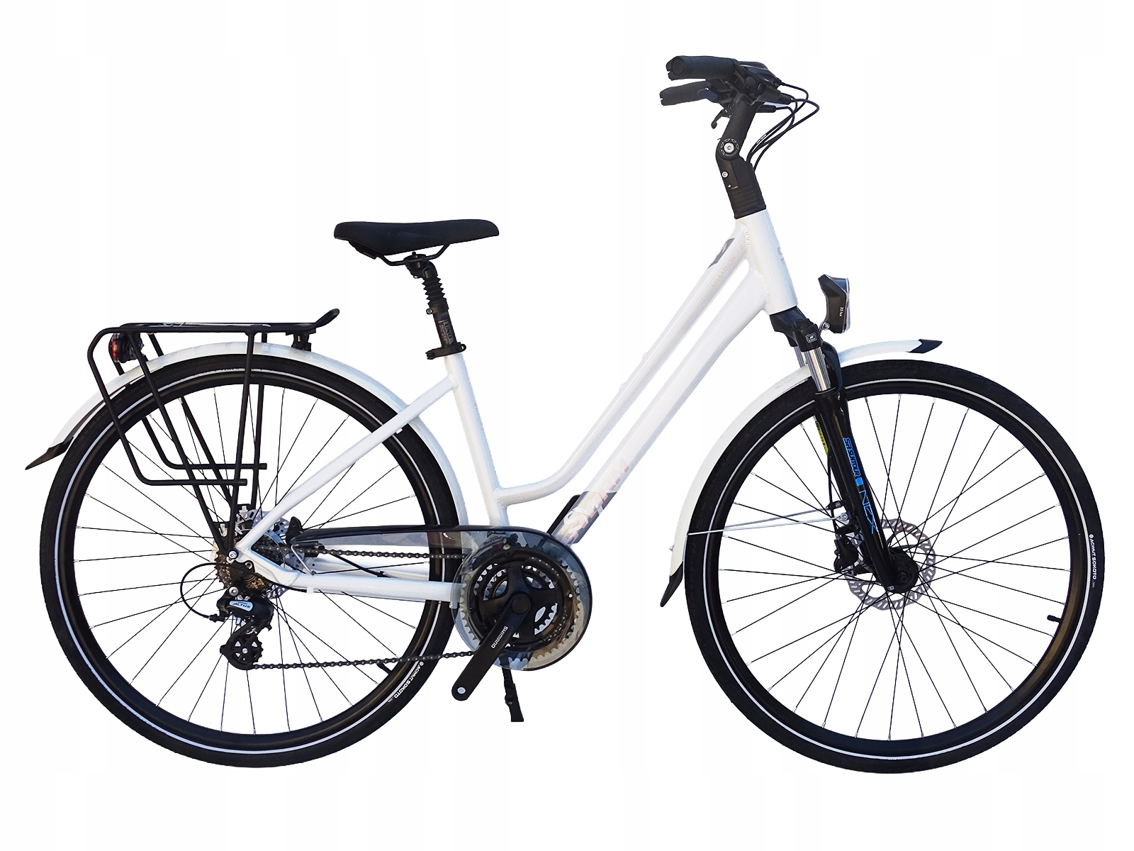 Rower Storm Marathon 7.0 Damski Rama 17'' Perłowy Biały Tarczowe Hamulce