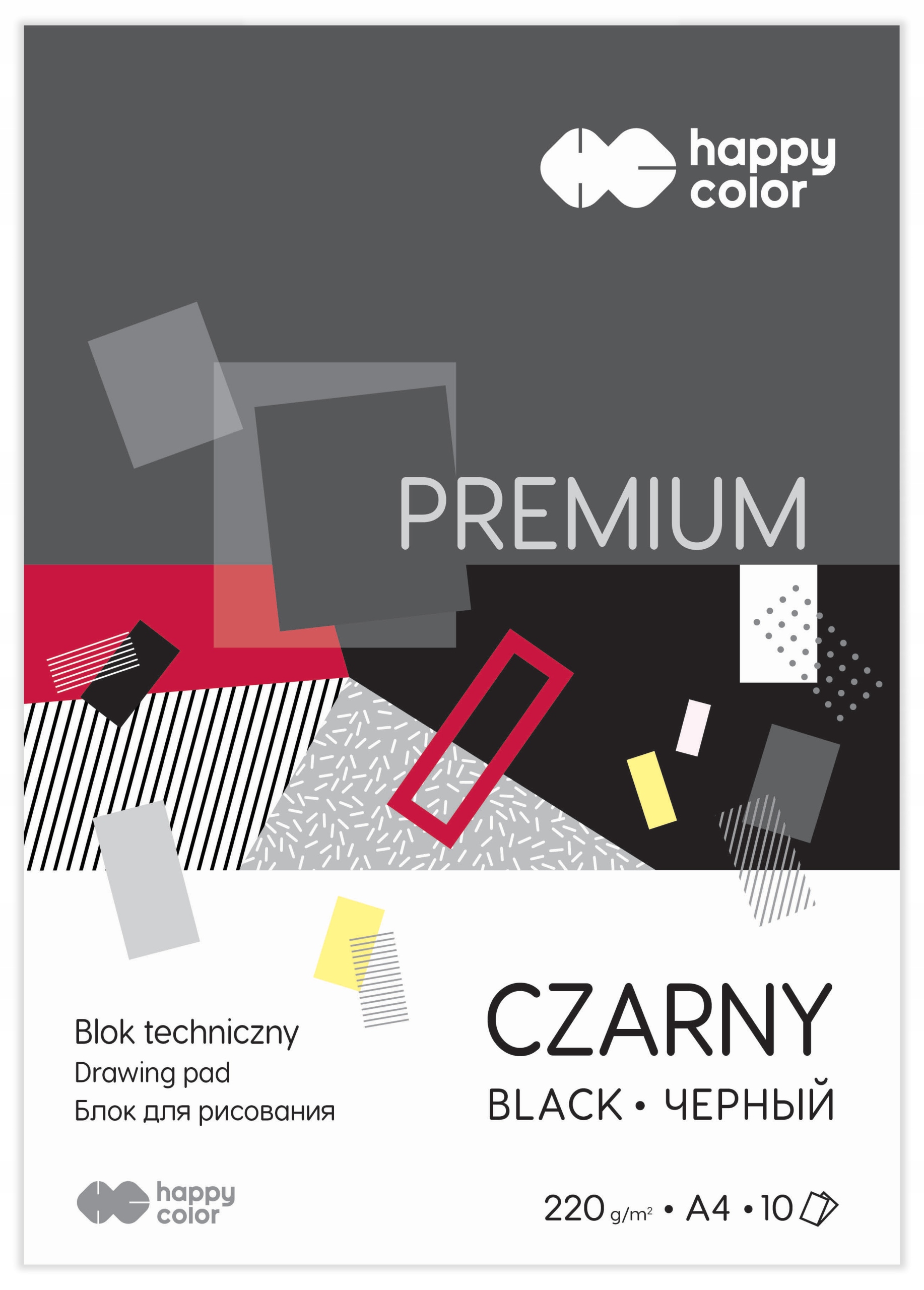 

Blok techniczny A4/10 Happy Color 220g czarny