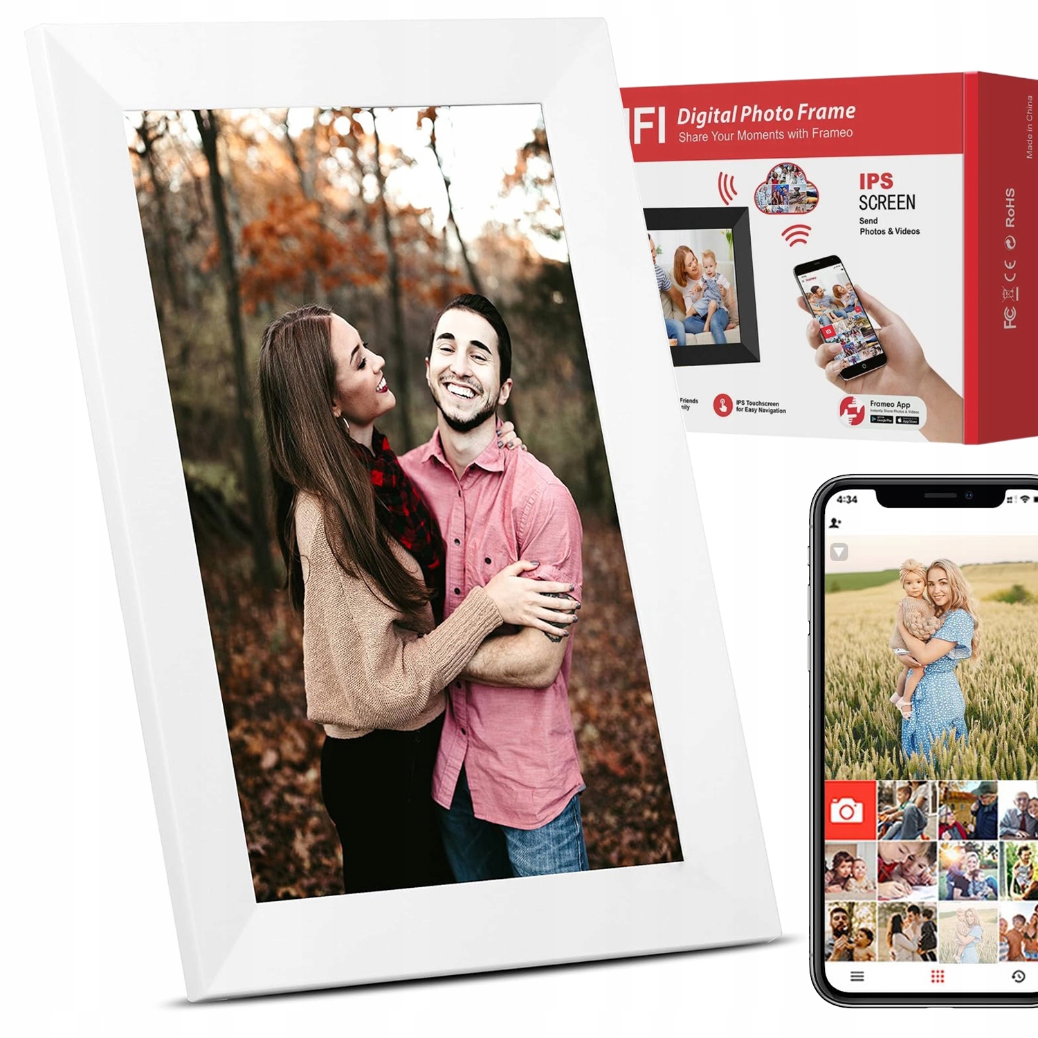 Digitální fotorámeček dárek suvenýr na svatbu Rámeček na Fotografie Videa