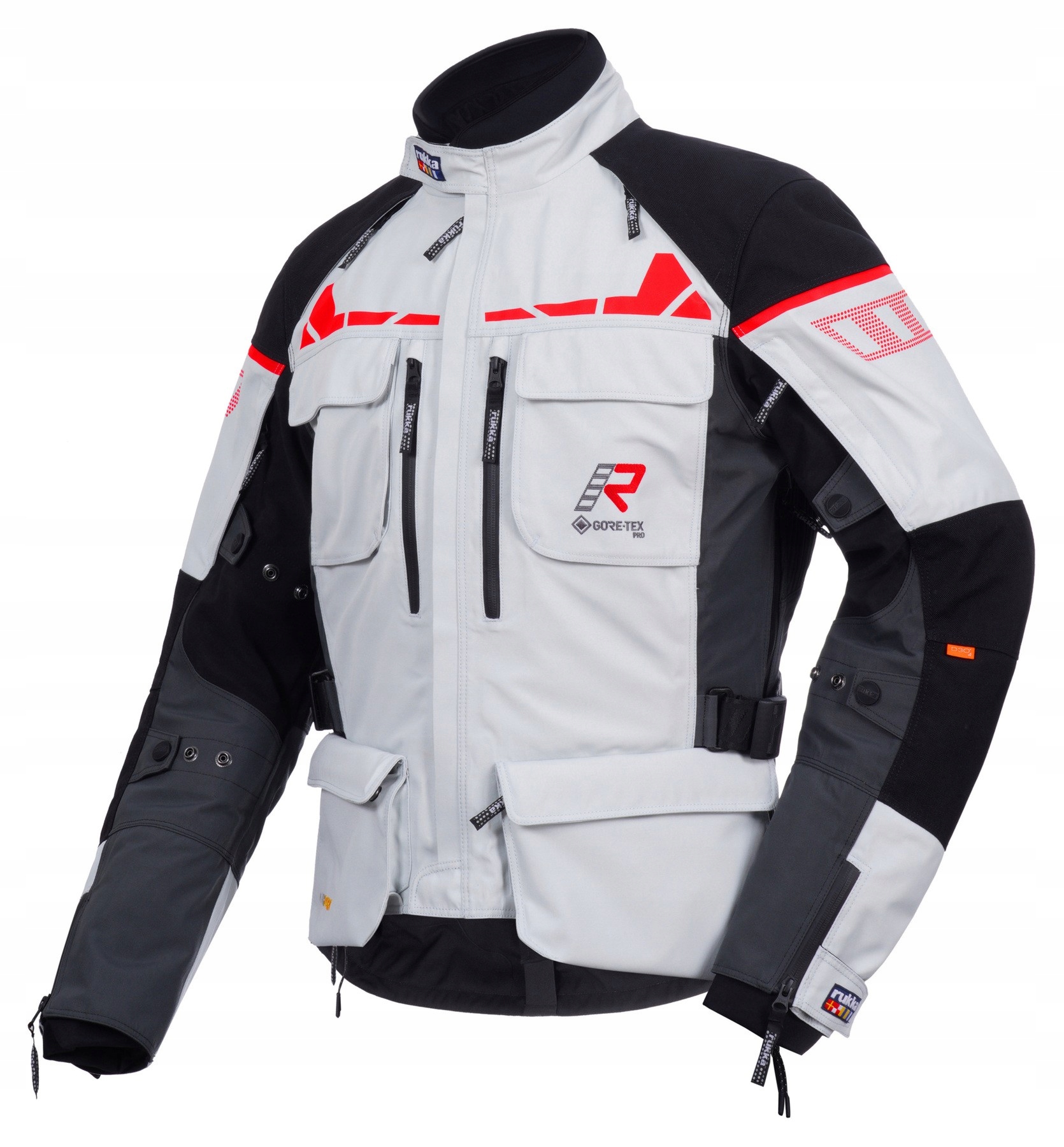 Bunda Rukka Ecuado-R 50 Šedá/Čierna/Červená (265)