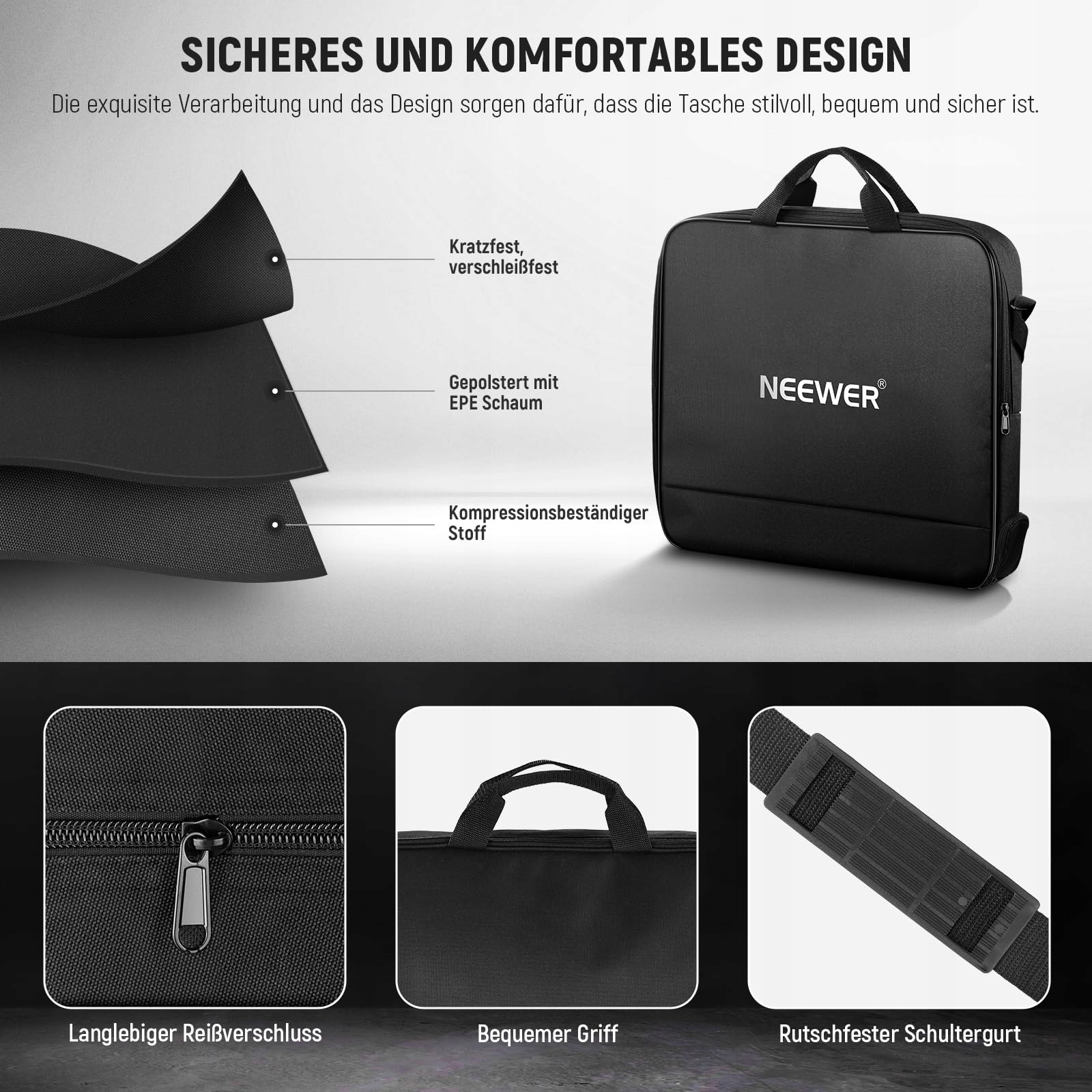NEEWER Torba Na Ring Light 12" Nylonowa Ochronna Podróżna 50x42cm — miniatura 4