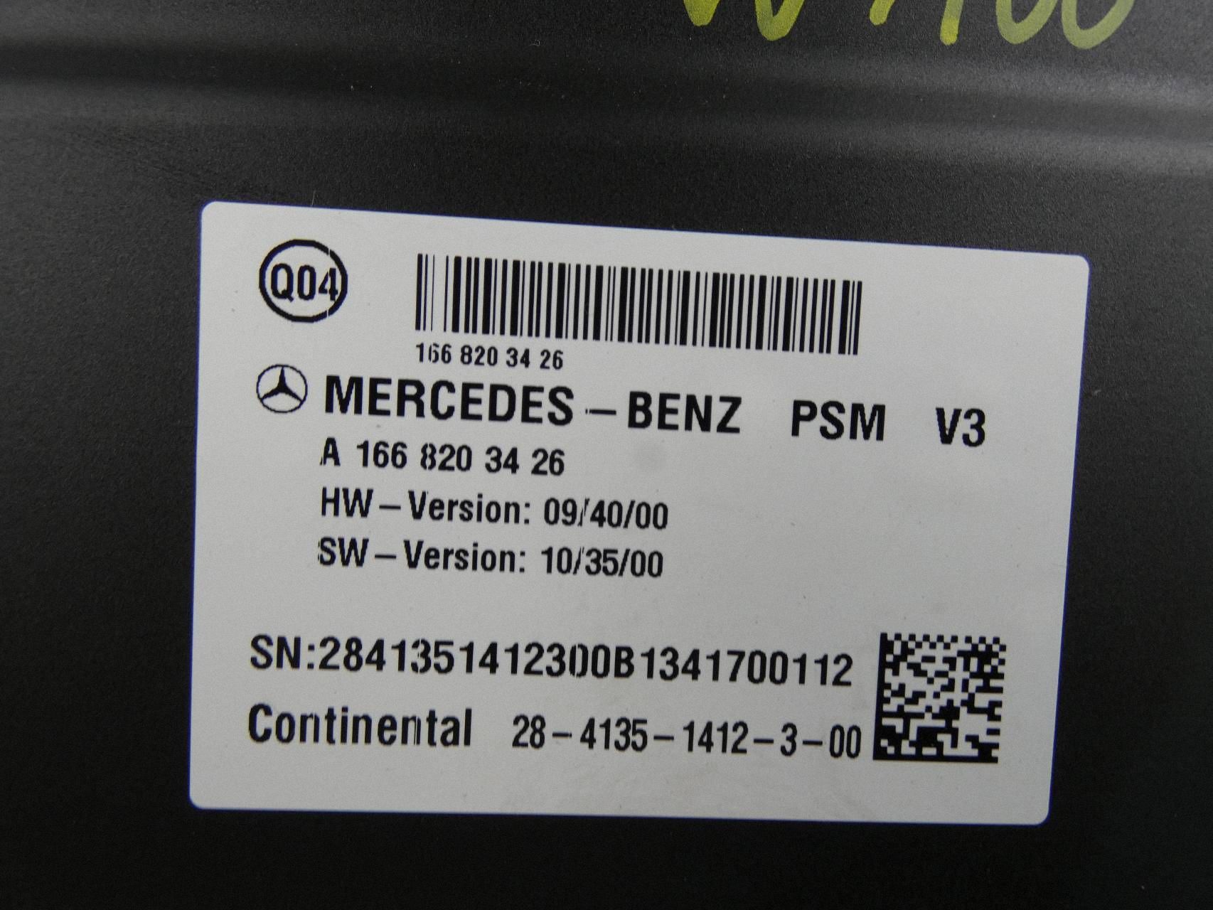 MERCEDES ML W166 GLE module control unit seat