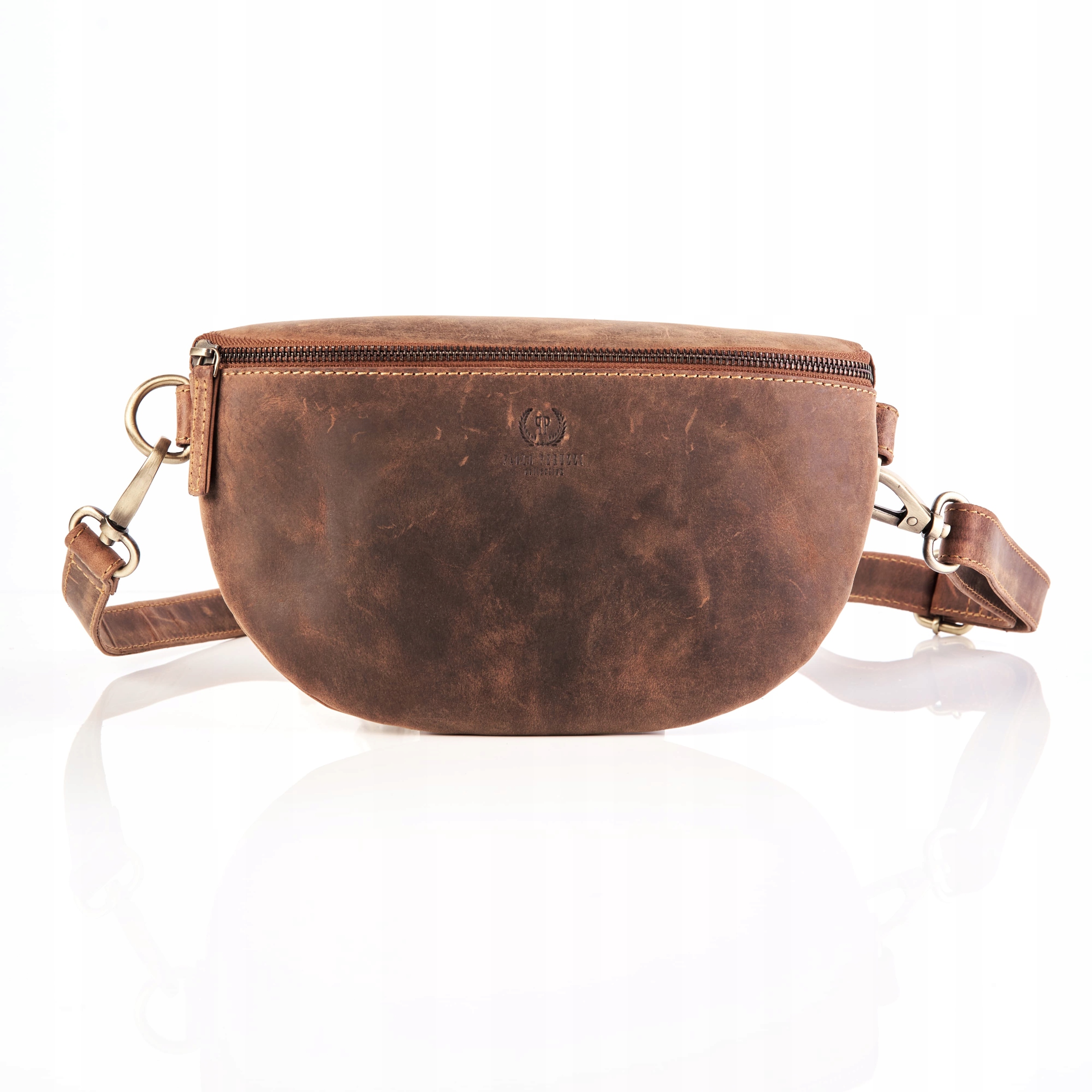 Kožená ledvinka Brašna Hnědá Paolo Peruzzi