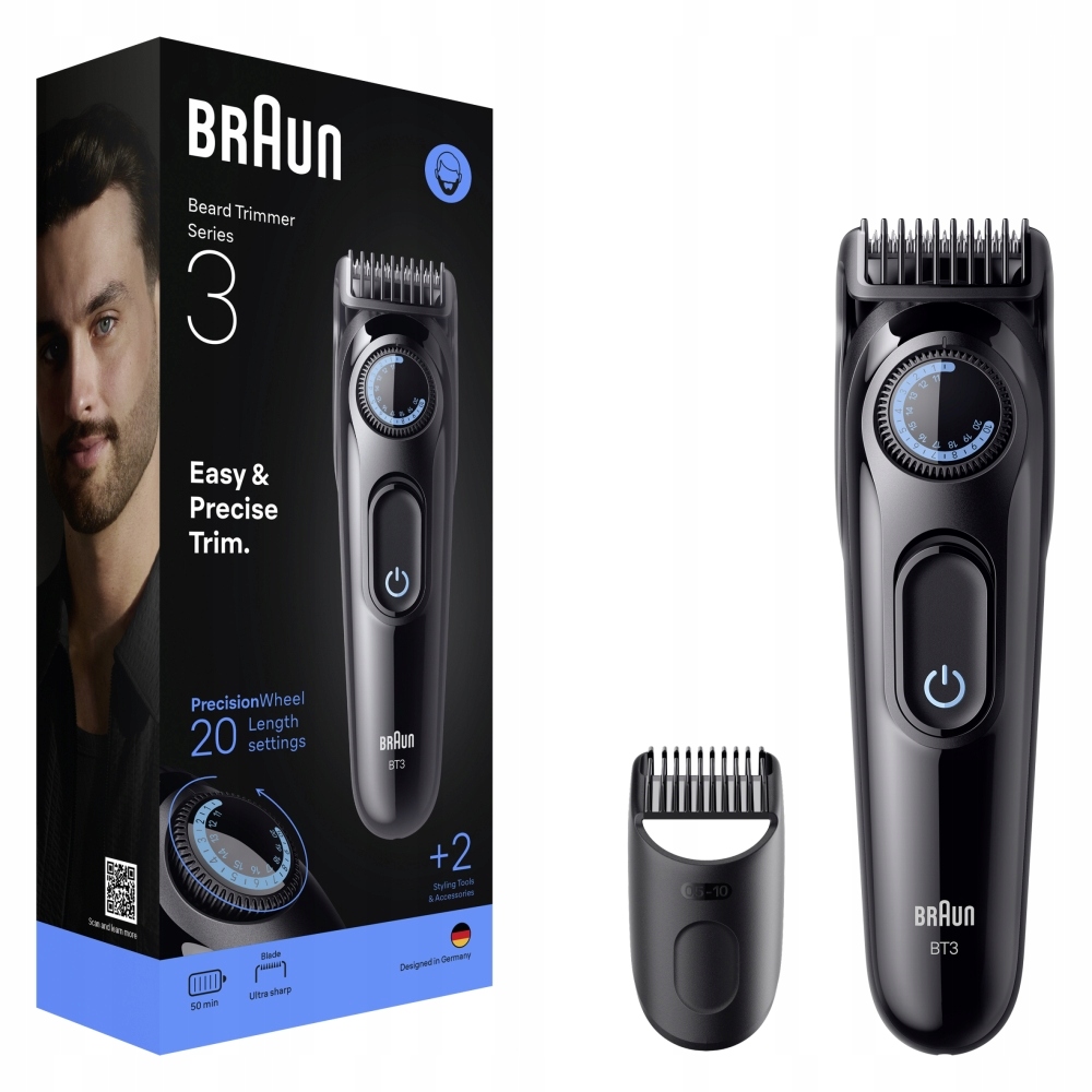 Braun Series 3 BT3500 Trymer do zarostu męski grzebień szczoteczka