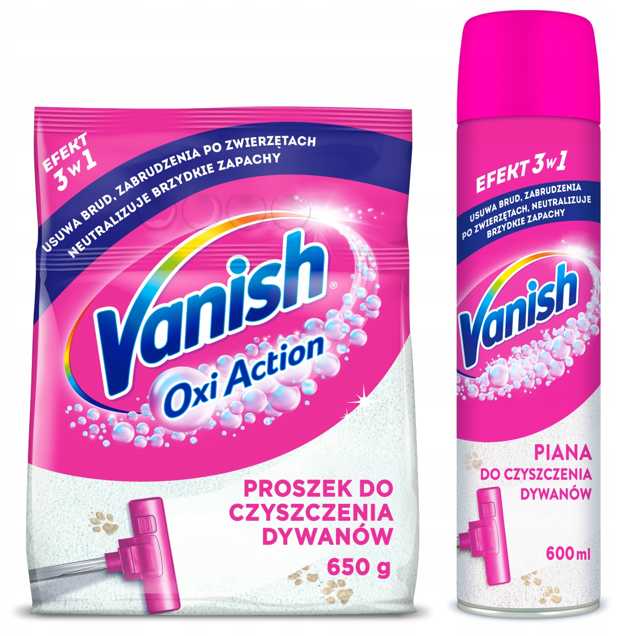 Levně Vanish Sada na praní a čištění koberců pomocí suchého prášku a pěny