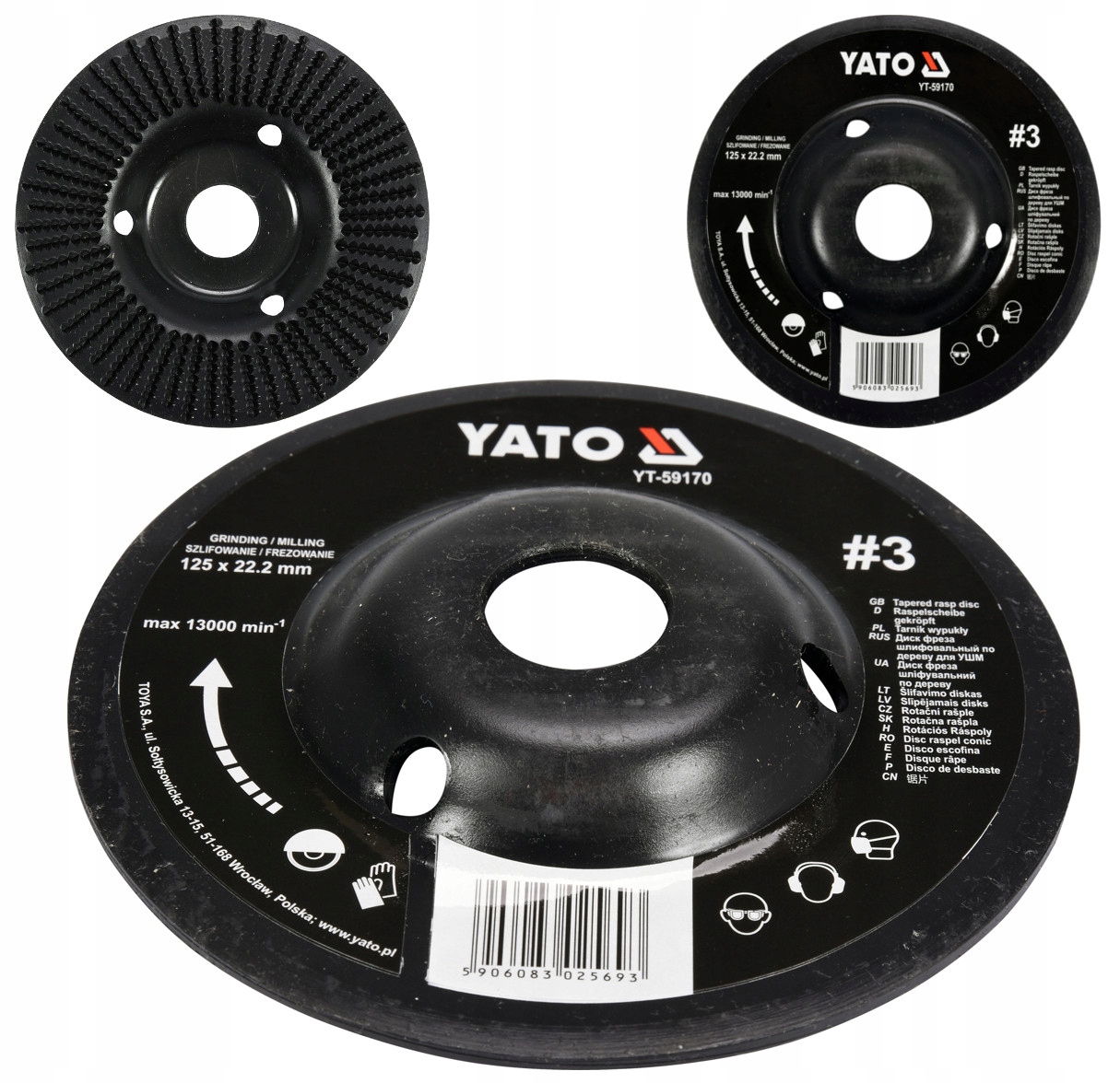

Yato YT-59170 Tarnik Wypukły Do Drewna 125MM NR3
