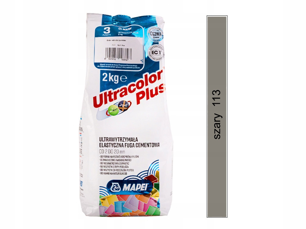 FUGA ELASTYCZNA MAPEI ULTRACOLOR PLUS 113 SZARY 2KG